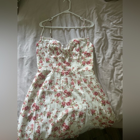 House of CB Charlotte Rose Print Corset Midi Sundress, Size Large, bigger cup - Picture 3 of 6
